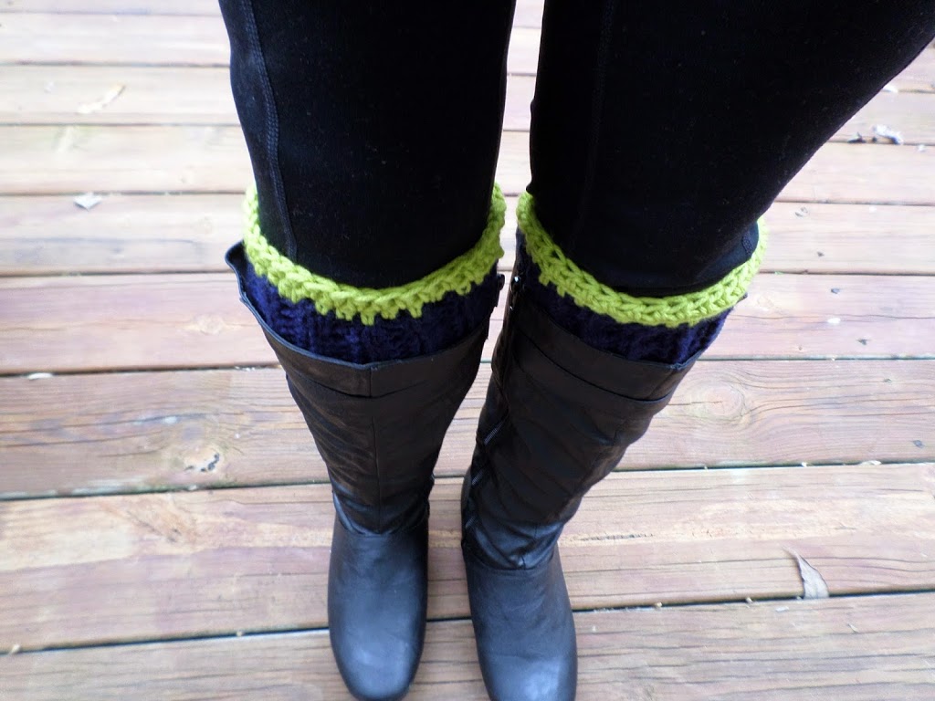 Two toned crocheted boot cuffs | Just L Fashion